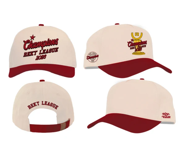 RV-A01 Champions Cap, Cream and burgundy
