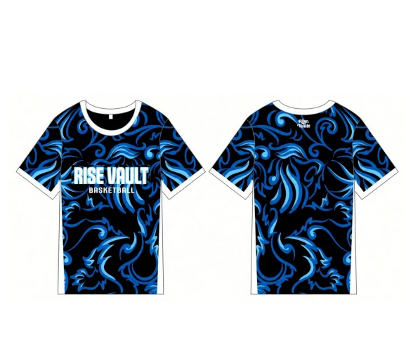 RV-T01 Tribal Tee, Black and blue